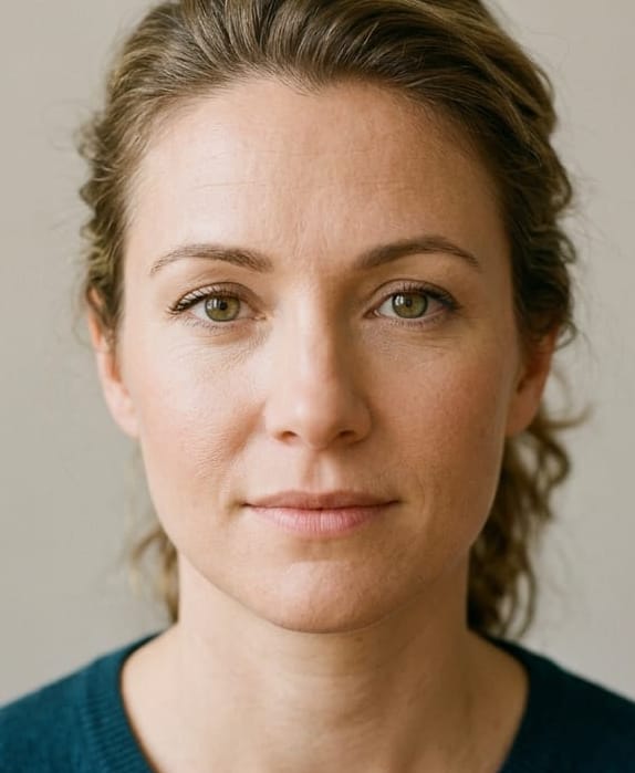 Sample face with 478 detected landmarks and live facial measurement lines